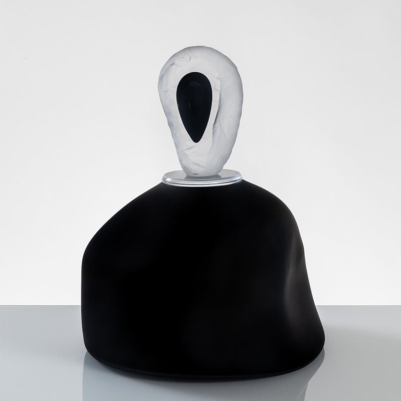 “Ovation” Large Black Glass Cremation Urn - Modern Memorials