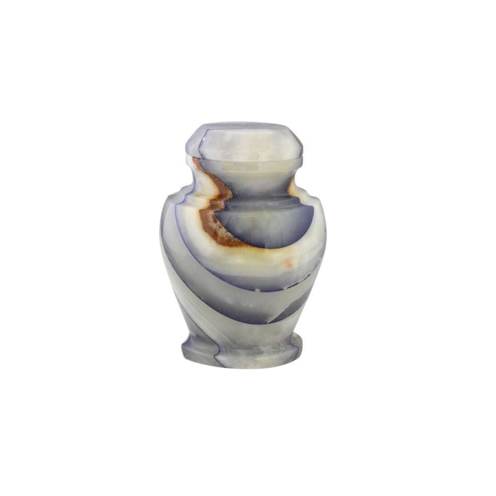 "Blossom" Onyx Blue Marble Keepsake Urn - Modern Memorials