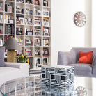 "Geometric" Black and White Horn Inlay Cremation Urn - Modern Memorials