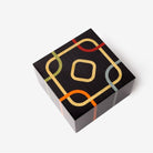 Il Centro - Large Black, Yellow, Red, Blue & Green Wood Cremation Urn - Modern Memorials