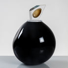 "Orb" Large Black Glass Cremation Urn - Modern Memorials