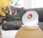 "Orb" Small Beige Glass Keepsake Urn - Modern Memorials