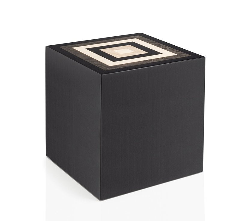 “Piazza” Handmade Italian Lacquered Wooden Cremation Urn - Modern Memorials