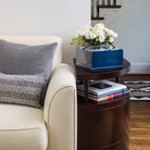 The Amalfi - Large Blue Wood Cremation Urn - Modern Memorials