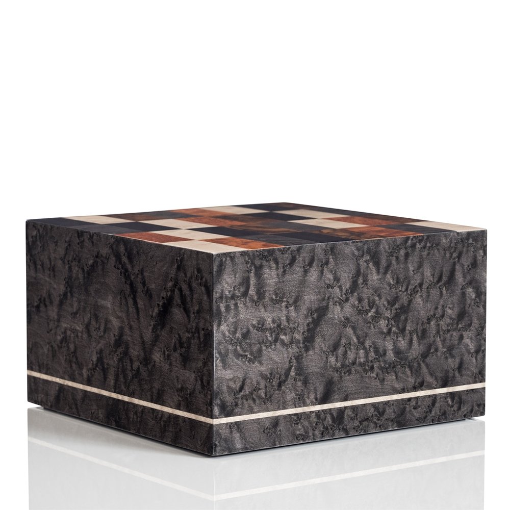 The Pacifica - Large Brown and Gray Wood Cremation Urn - Modern Memorials
