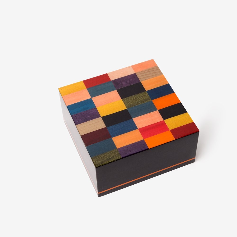 “Vivida” Mid-Sized Italian Lacquered Wooden Keepsake Cremation Urn - Modern Memorials